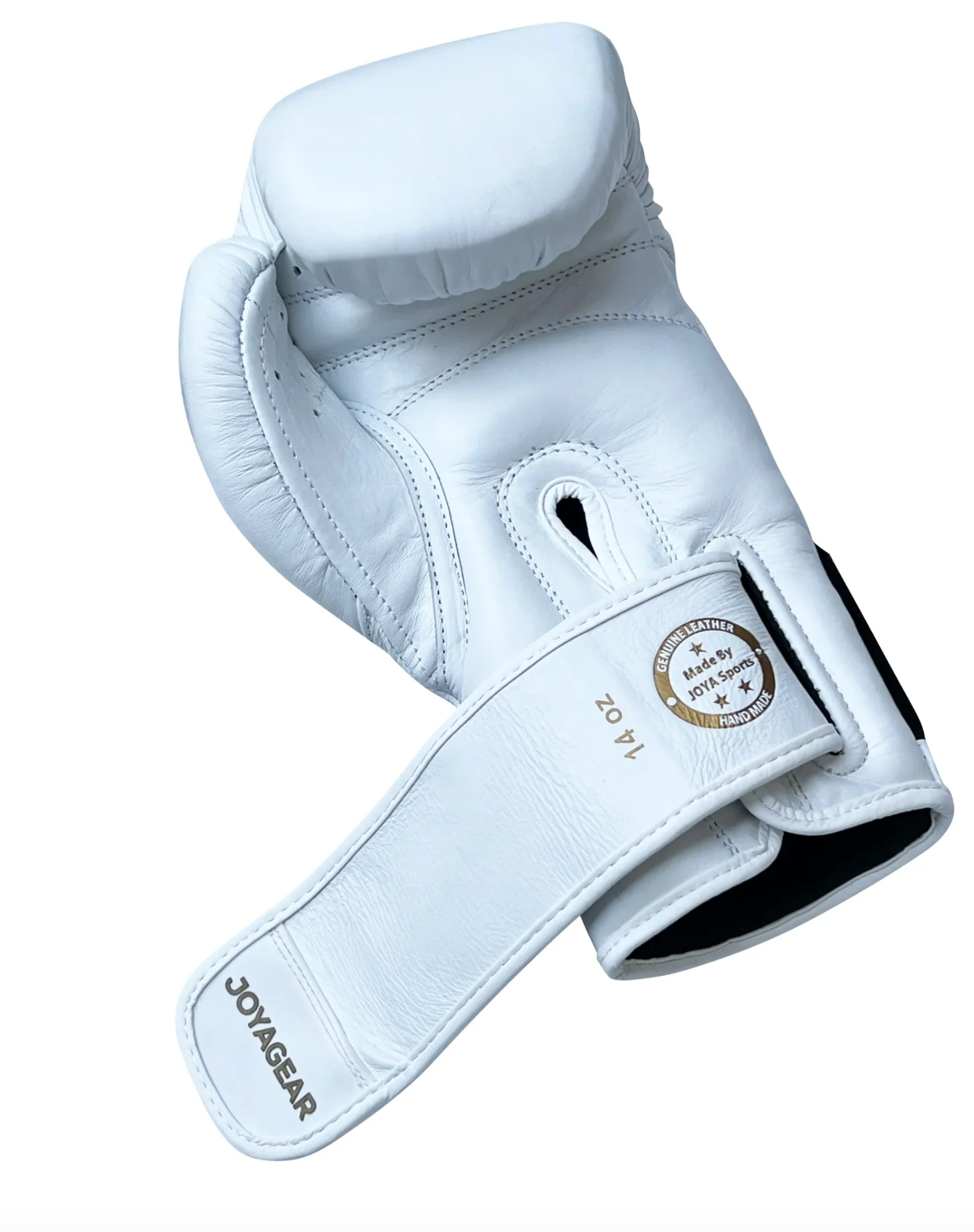 Joya Gear Bokshandschoenen Falcon Wit/Goud Leer - Image 5