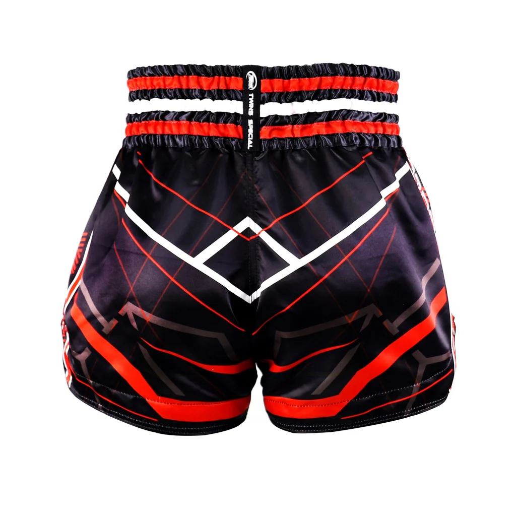 Twins Kickboksshort TTBL Racing Zwart/Rood - Image 3