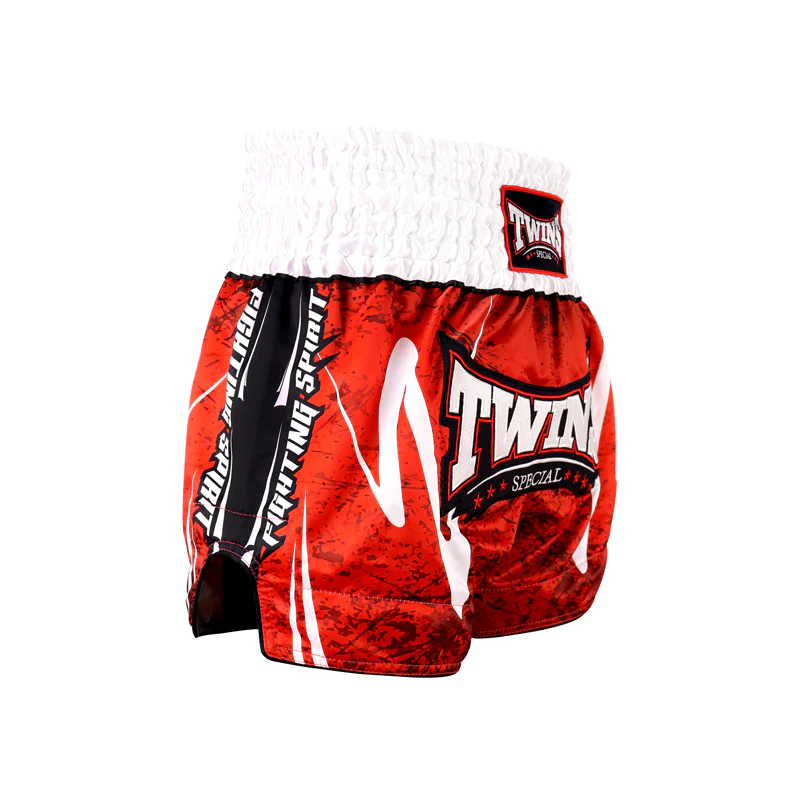 Twins Kickboksshort TTBL Rusty Rood - Image 2