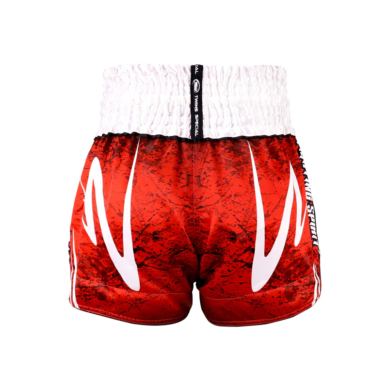 Twins Kickboksshort TTBL Rusty Rood - Image 3