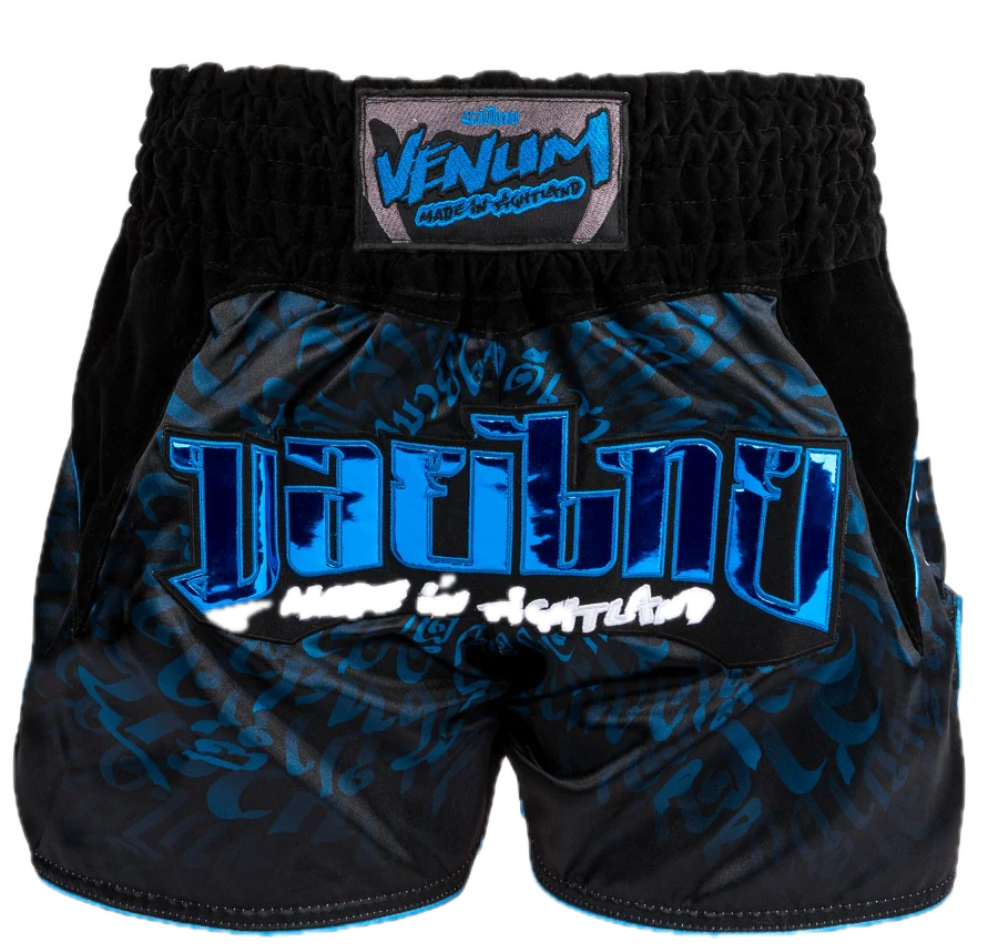 Venum Kickboksshort Attack Zwart/Blauw