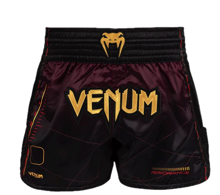 Venum Kickboksshort Tactical XT Zwart/Burgundy/Goud