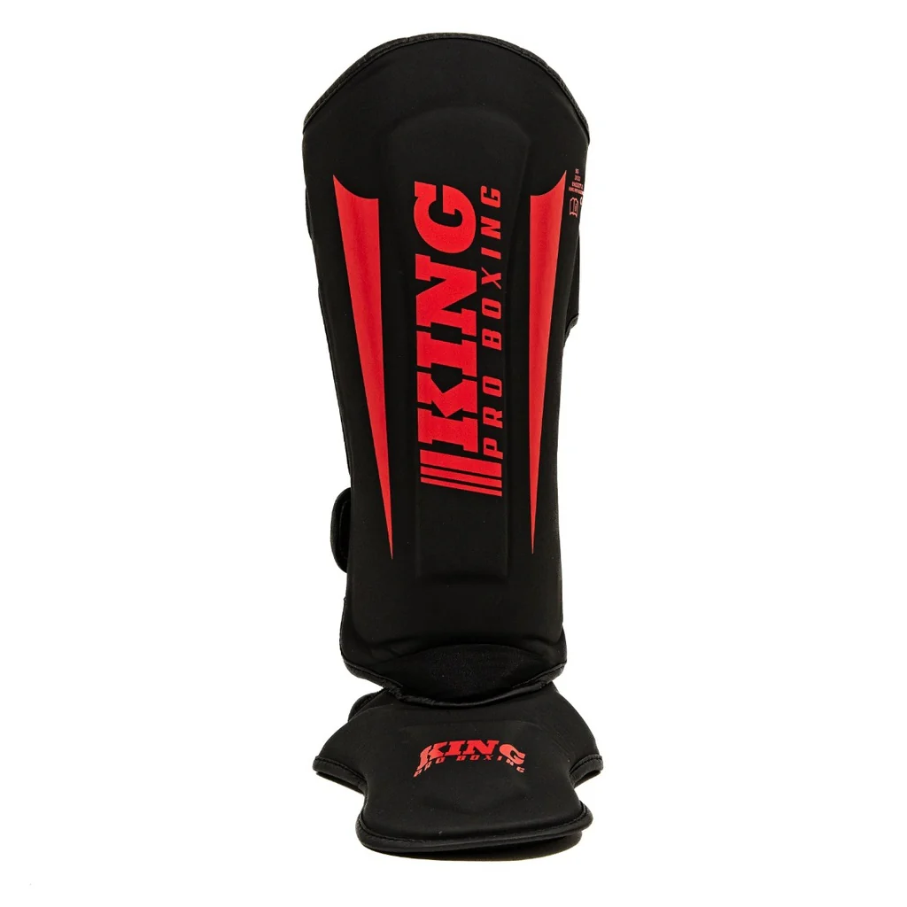 King Pro Boxing Scheenbeschermer SG Revo 8 Zwart/Rood - Image 4