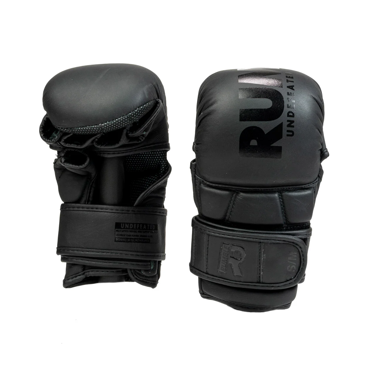 Rumble MMA Handschoenen PU Undefeated Zwart/Zwart