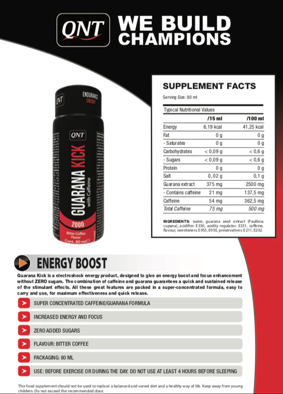 QNT GUARANA KICK Energy Boost 12 x 80 ml - Image 3