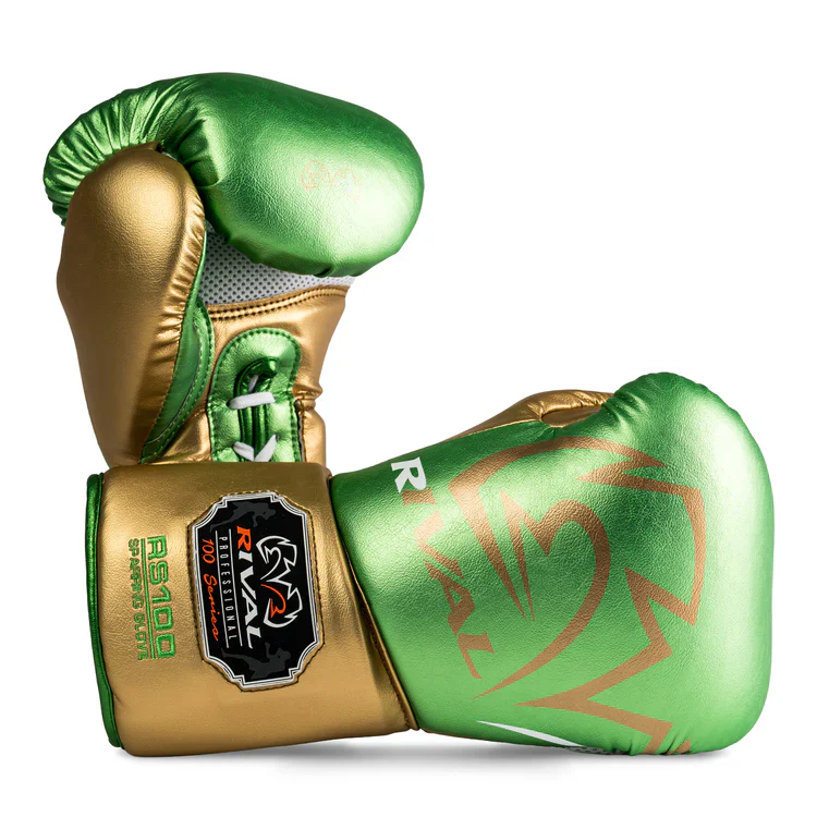 Rival Bokshandschoenen RS100 Professional Groen/Goud - 16oz S