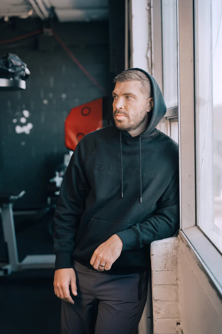 Rival Sweater Oversized Hoodie Zwart - Image 5