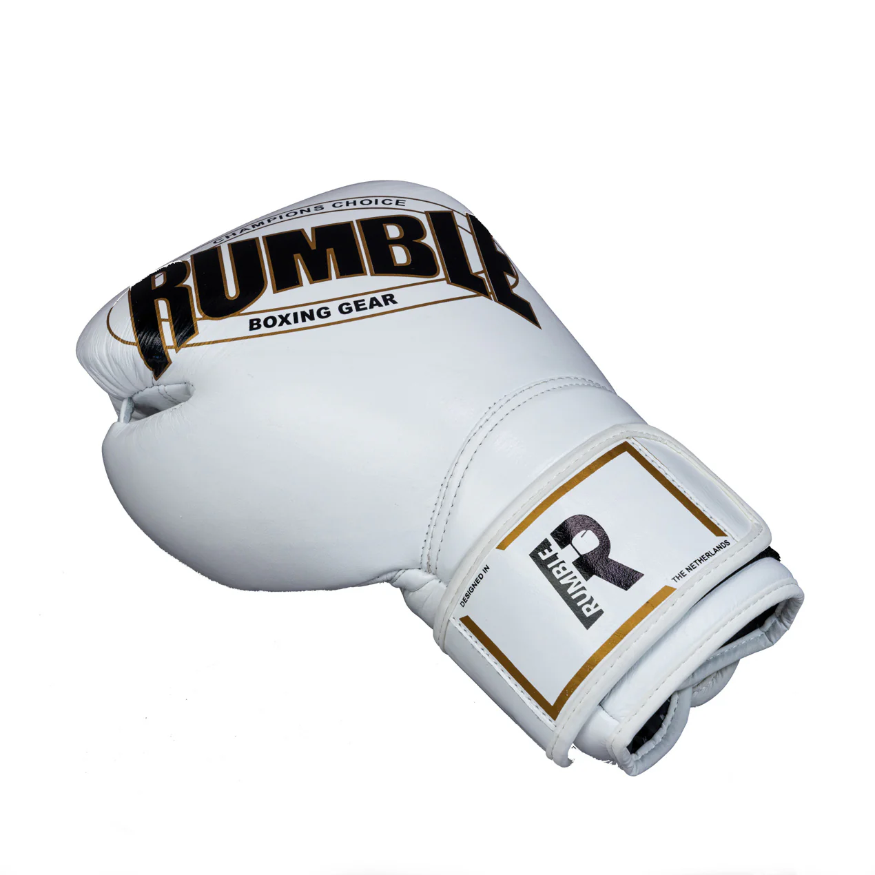Rumble Bokshandschoenen Competition Wit/Zwart/Goud - Image 5