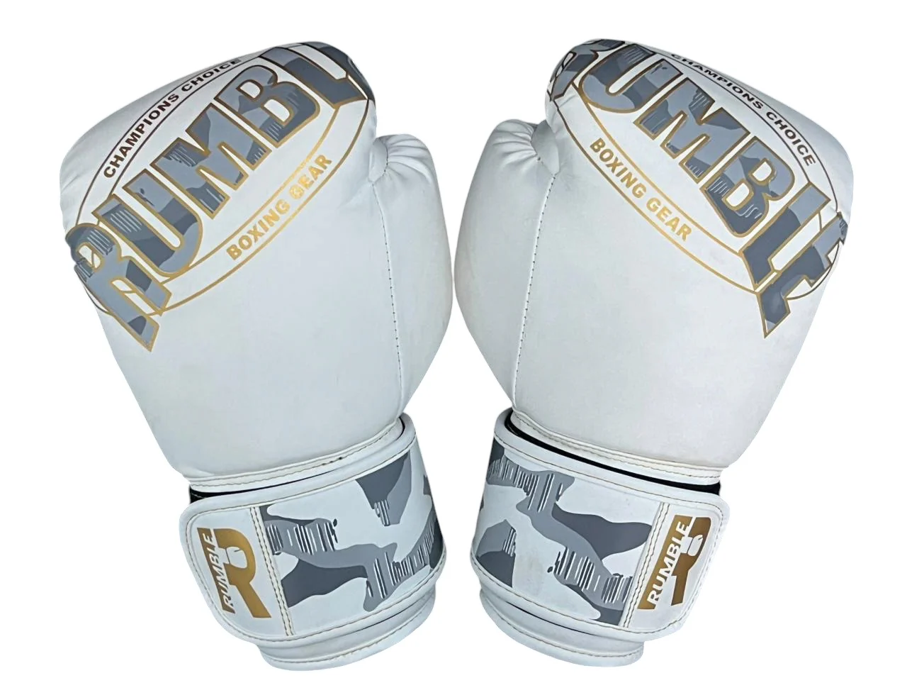 Rumble Bokshandschoenen Kids Camo Wit/Goud - Image 2