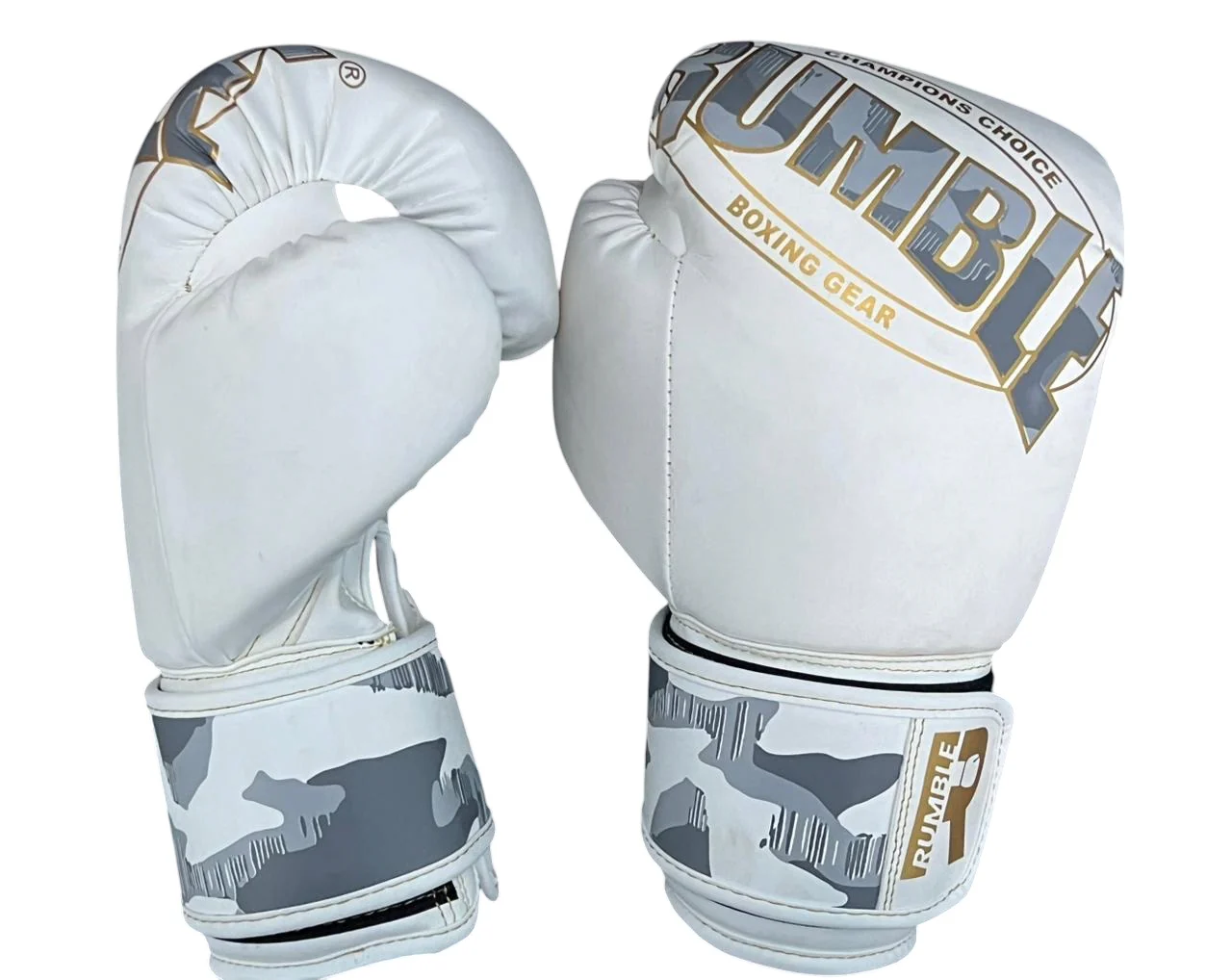 Rumble Bokshandschoenen Kids Camo Wit/Goud - Image 3