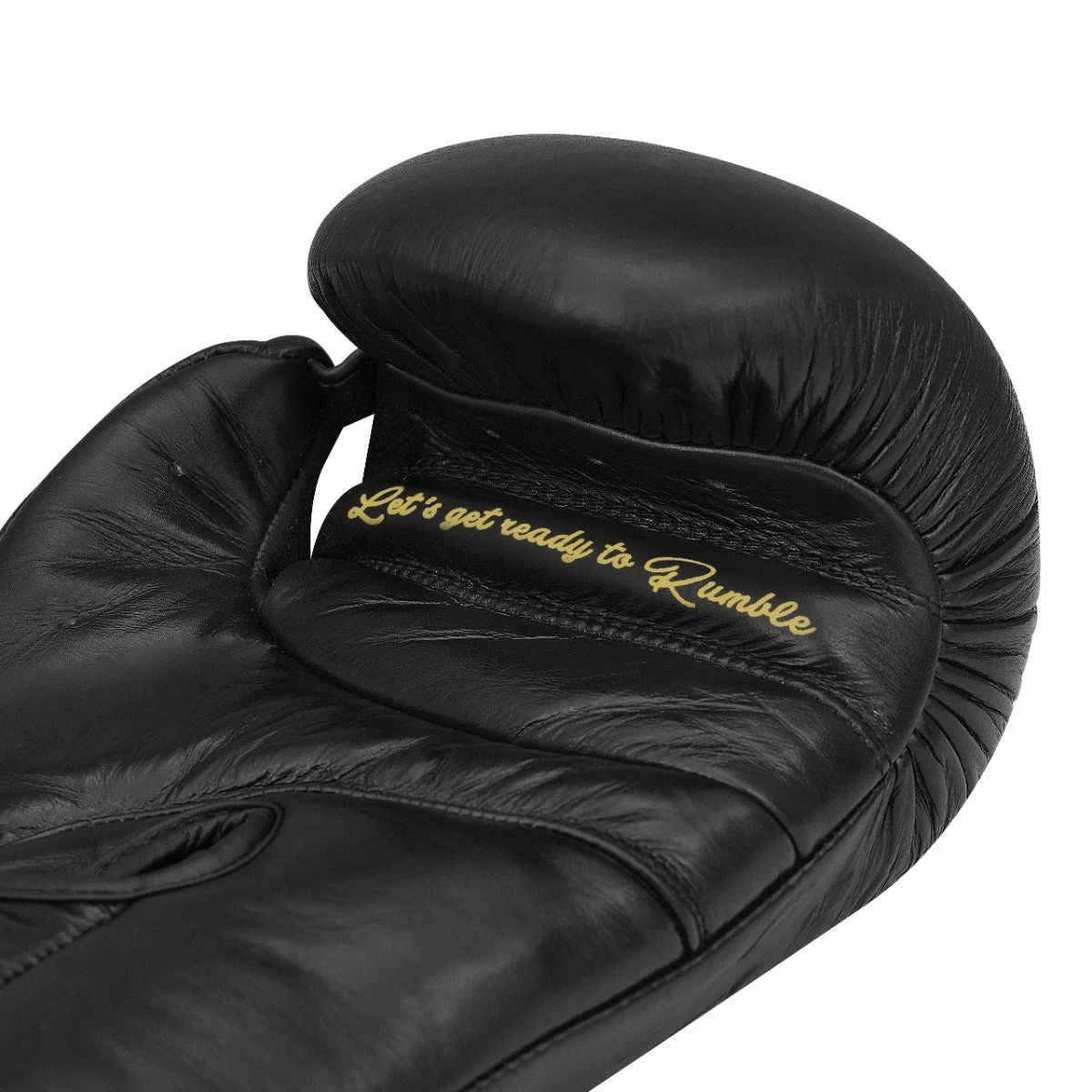 Rumble Kickboks set Bokshandschoen Undefeated PU & Rumble Scheenbeschermer Beginner Zwart/Goud - Image 9