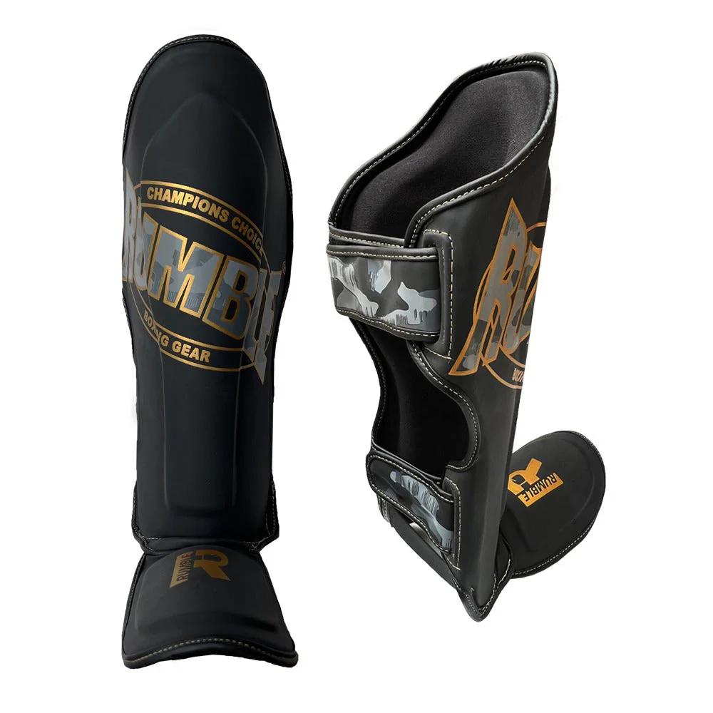 Rumble Kickboksset Kids Camo Black/Gold + Hoofdbeschermer + Sporttas - Image 14
