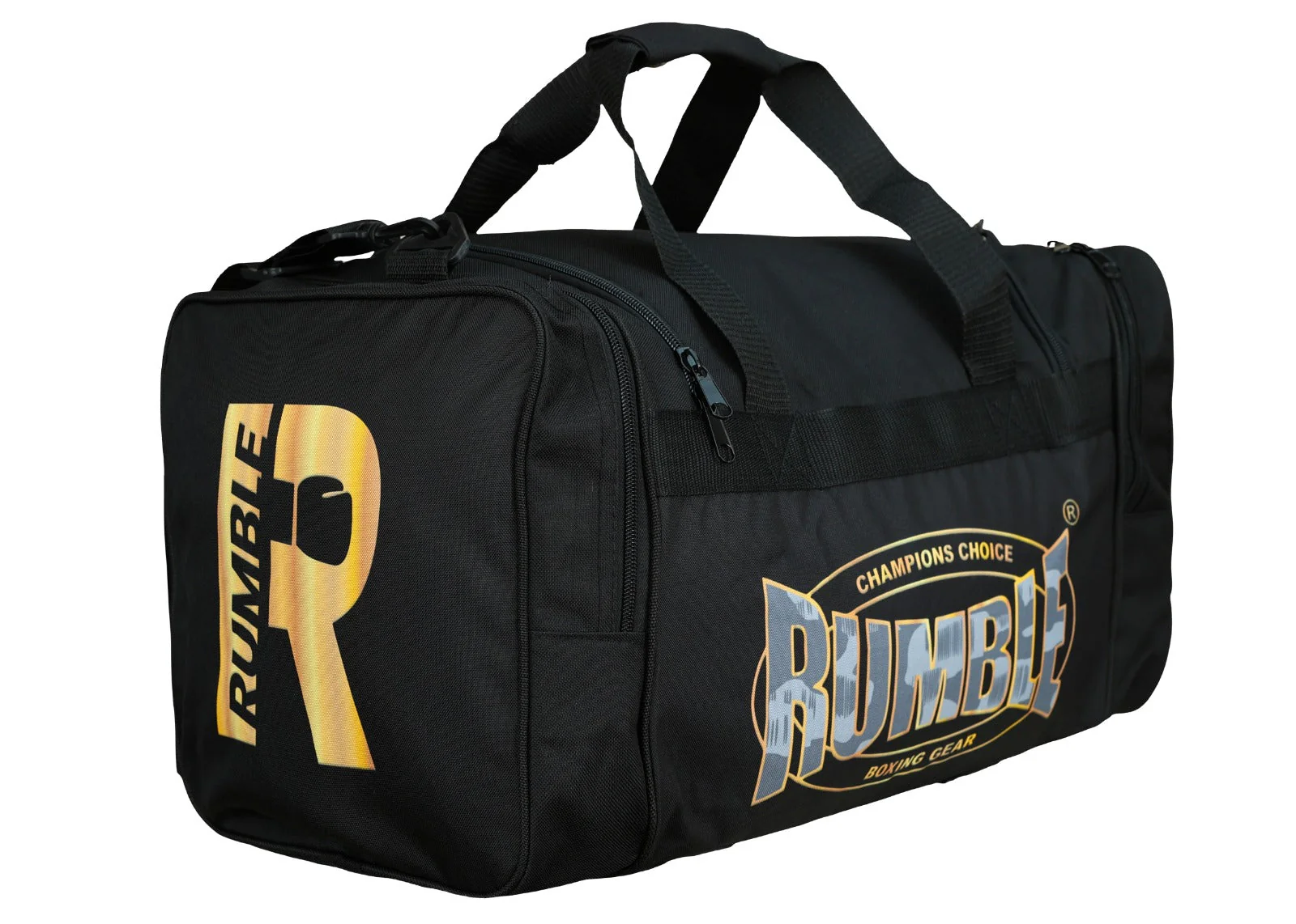 Rumble Kickboksset Kids Camo Black/Gold + Hoofdbeschermer + Sporttas - Image 9