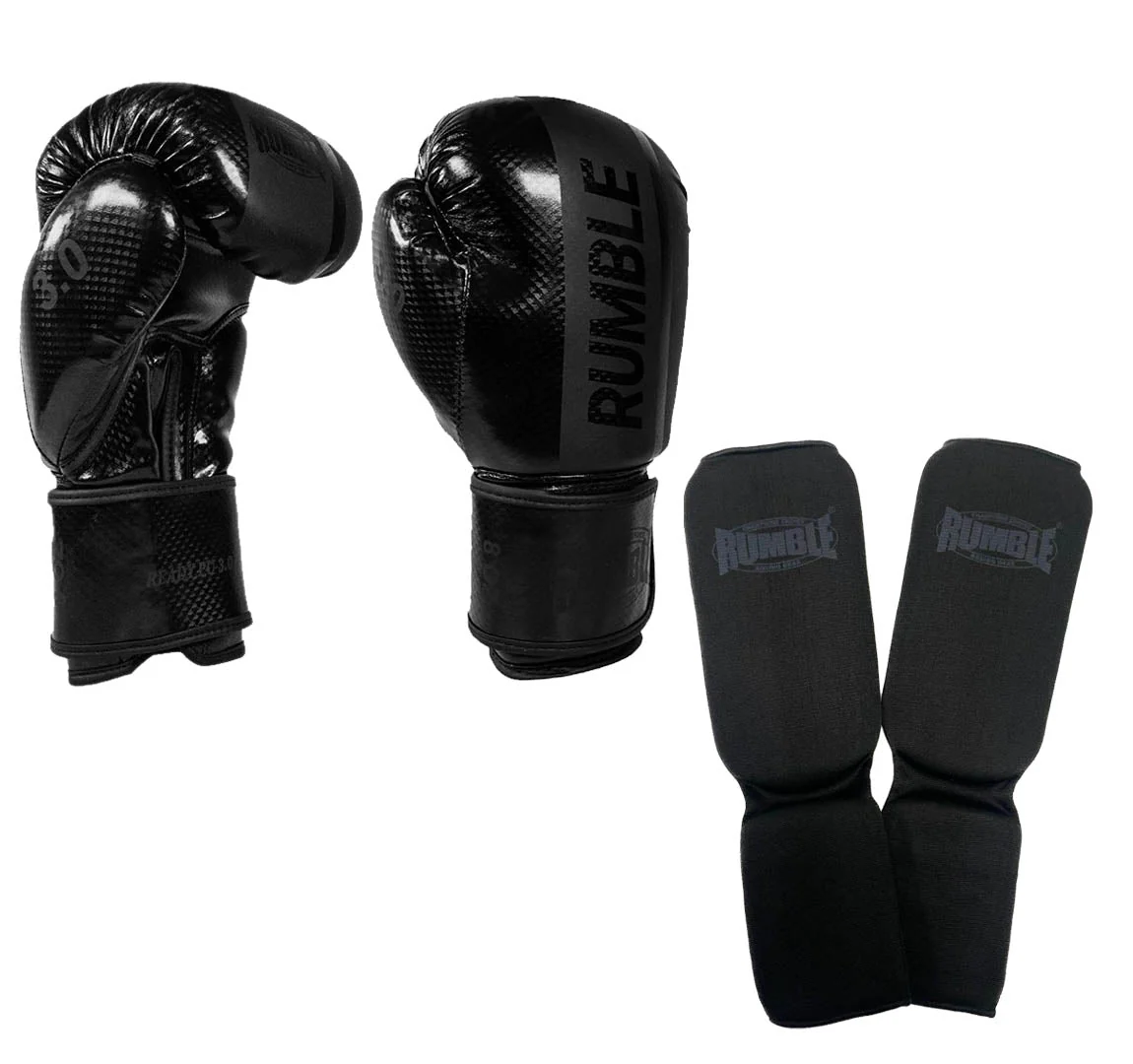 Rumble Kickboksset Junior 3.0 + Kous Zwart/Zwart