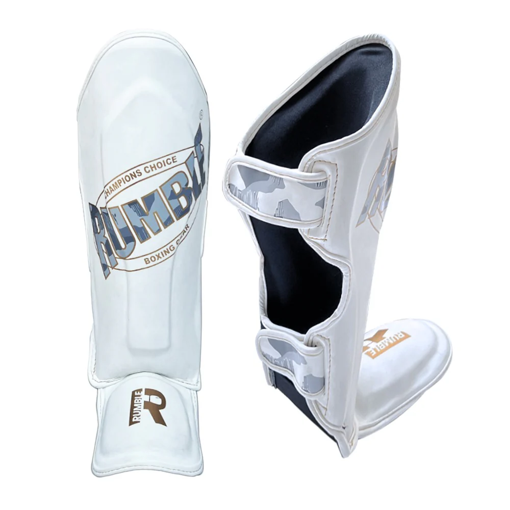 Rumble Scheenbeschermers Kids Camo Wit/Goud Junior