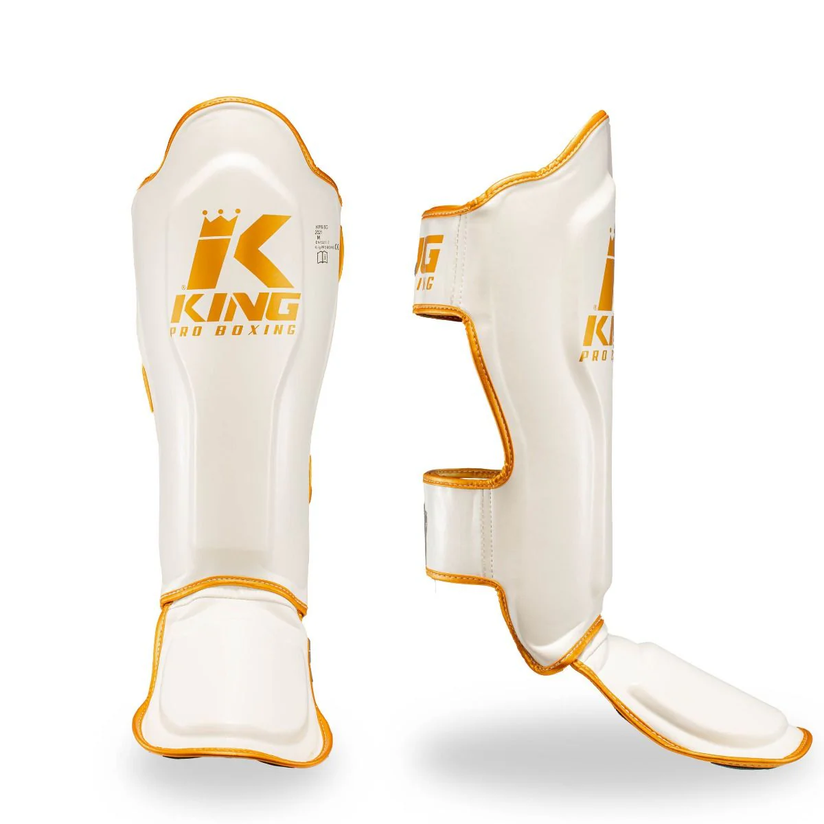 King Pro Boxing Scheenbeschermer SG-5 Wit/Goud