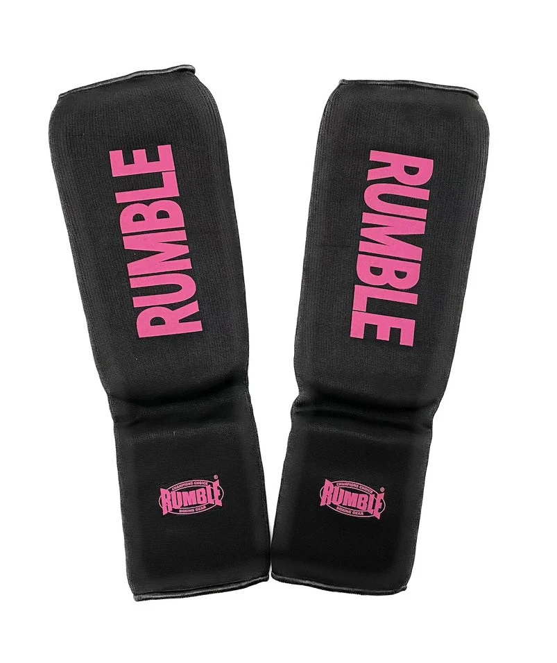 Rumble Scheenbeschermers Kous 3.0 Zwart-Pink
