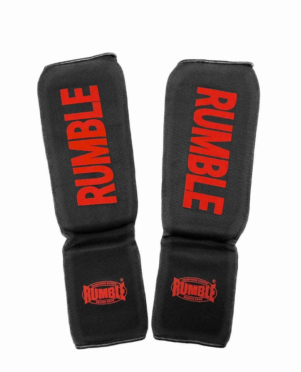 Rumble Scheenbeschermers Kous 3.0 Zwart-Rood
