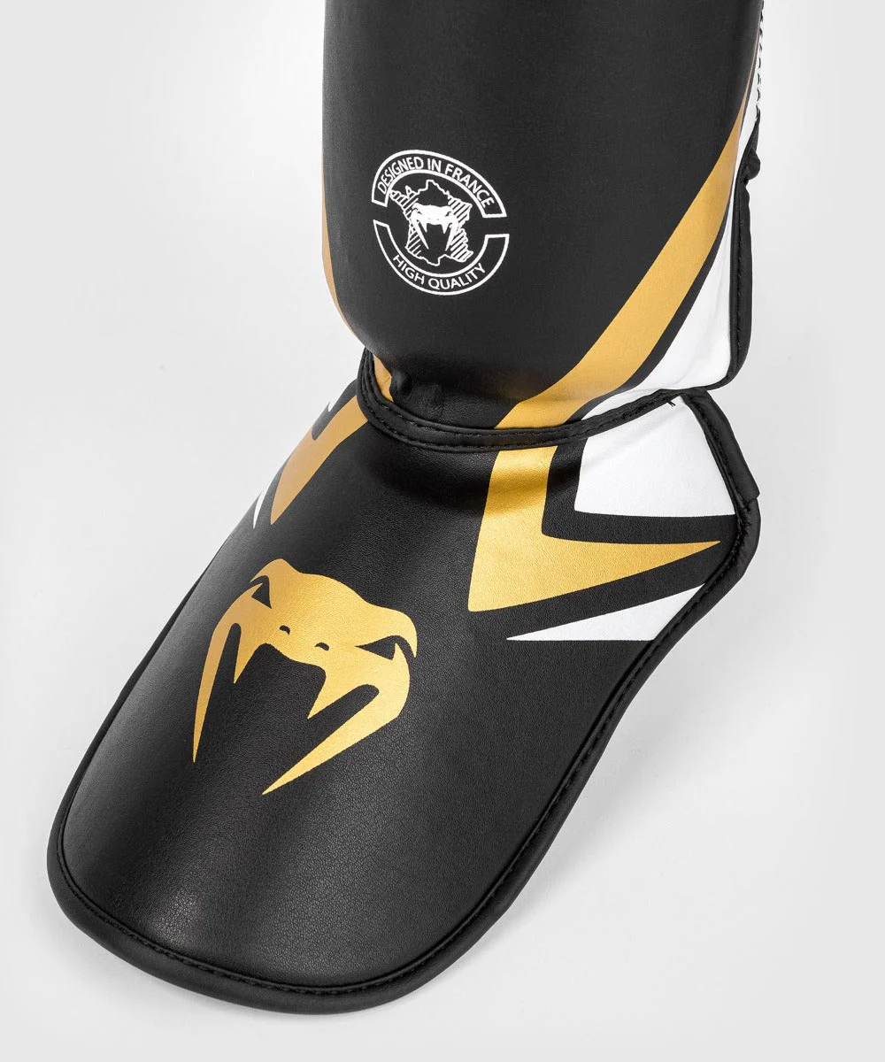 Venum Scheenbeschermer Contender 2.0 Zwart/Wit/Goud