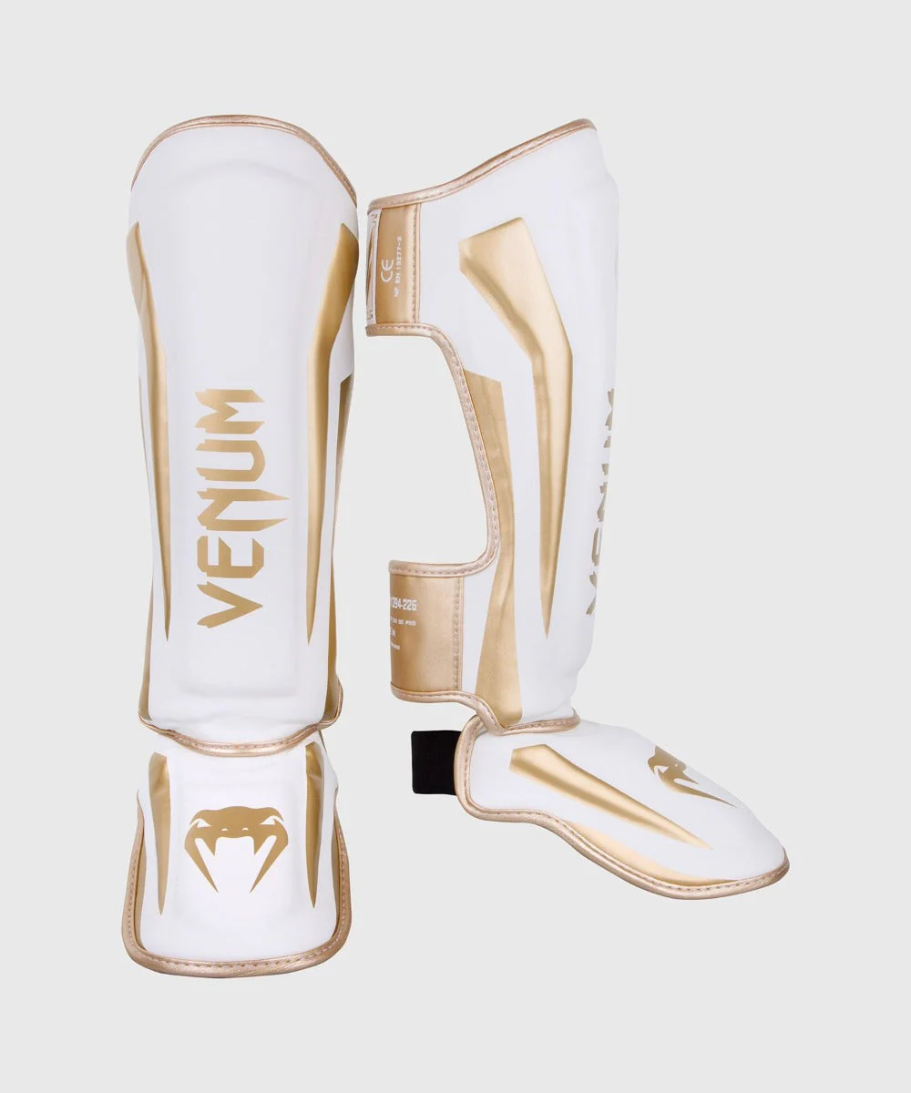 Venum Scheenbeschermers Elite Wit/Goud - Image 4