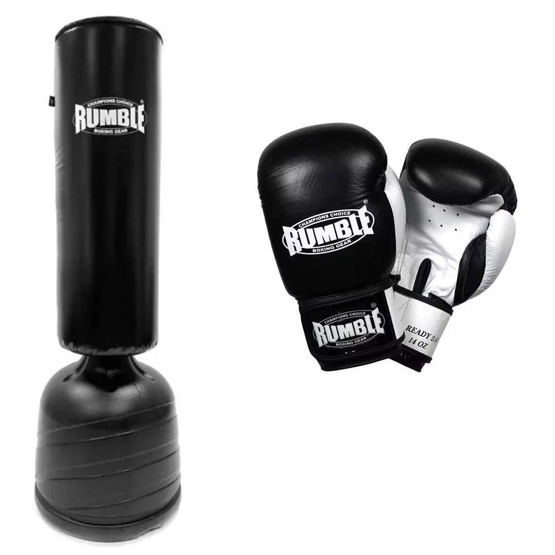 Staande Bokszak-paal Rumble Special + Ready 2.0 Leer