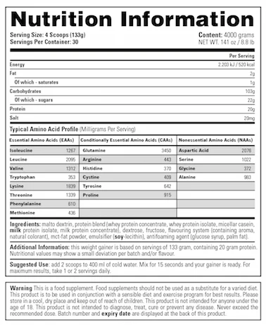 Stacker2 Europe Ultra Mass Xtreme 4000 Gram Chocolade - Image 3