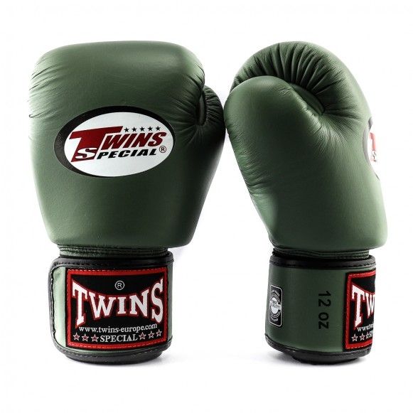 Twins Kickboks Set Bokshandschoen BGVL-3 Militairy & Scheenbeschermer SGL-7 Militairy - Image 2