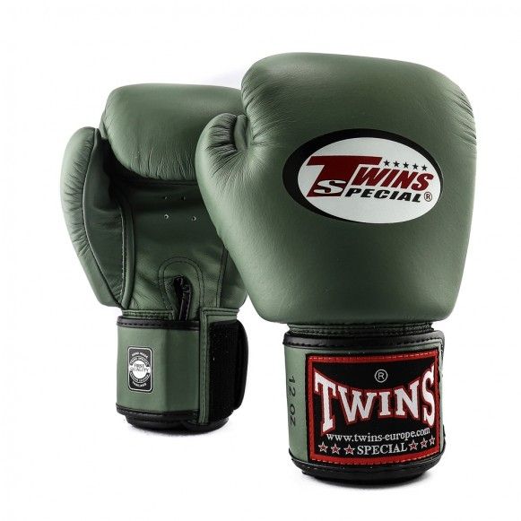 Twins Kickboks Set Bokshandschoen BGVL-3 Militairy & Scheenbeschermer SGL-7 Militairy - Image 3