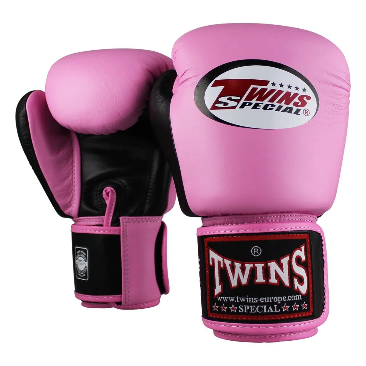Twins Kickboks Set Bokshandschoen BGVL-3 Roze/Zwart & Scheenbeschermer SGL-7 Zwart - Image 2