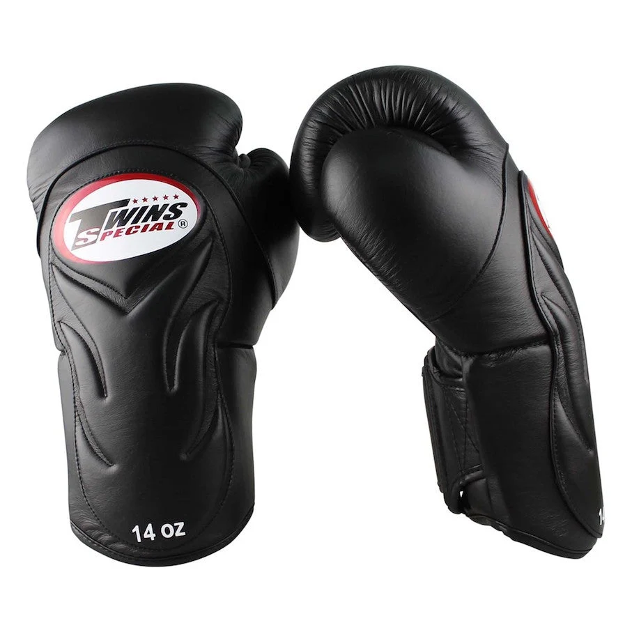 Twins Kickboks Set Bokshandschoen BGVL-6 Zwart & Scheenbeschermer SGL-7 Zwart - Image 2
