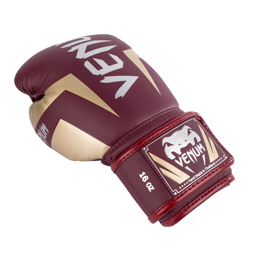 Venum Bokshandschoenen Elite Burgundy/Gold - Image 3