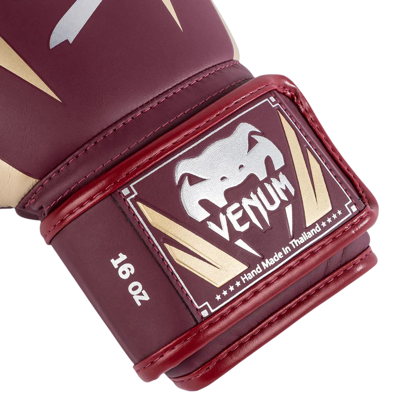 Venum Bokshandschoenen Elite Burgundy/Gold - Image 5