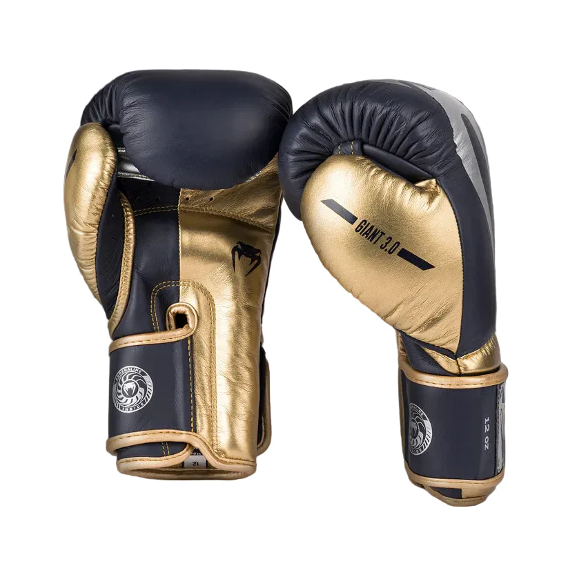 Venum Bokshandschoenen Giant 3.0 Leer Navy/Goud - Image 2