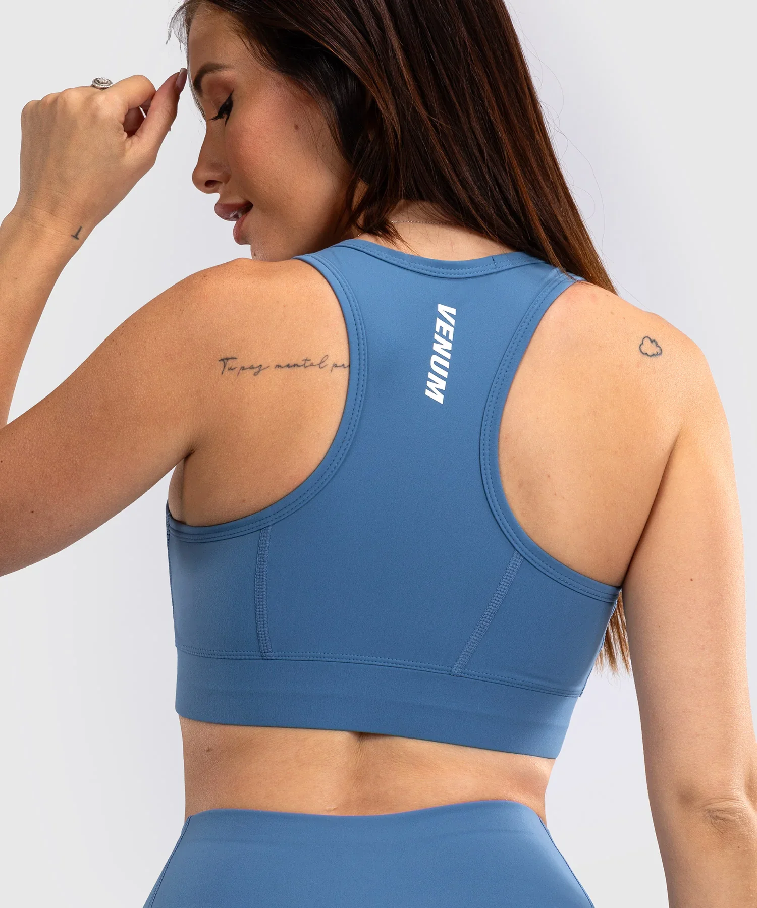 Venum Sport Bra Essentail Medium Impact Storm Blauw - Image 3