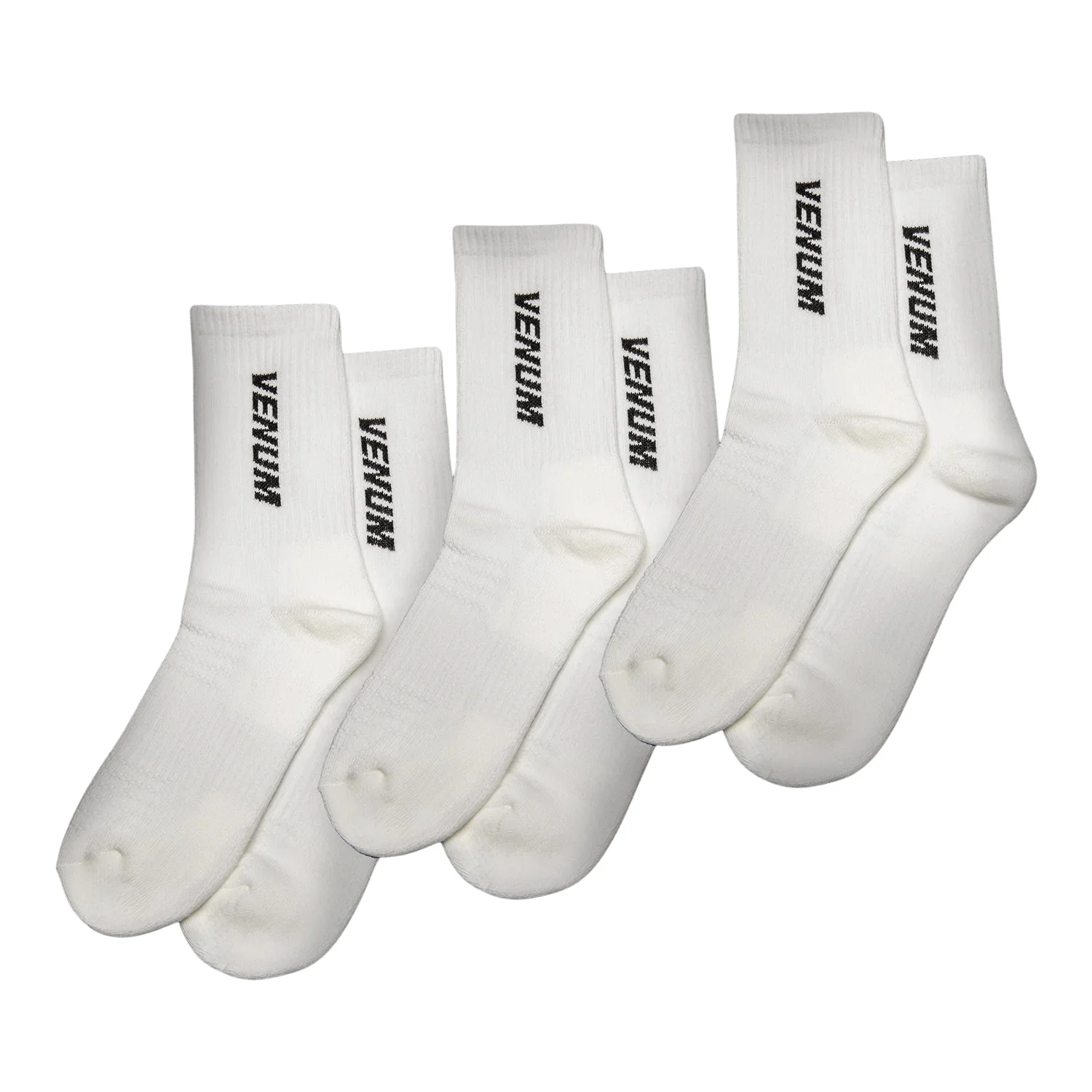 Venum Sokken Essential Wit/Zwart 3 Paar