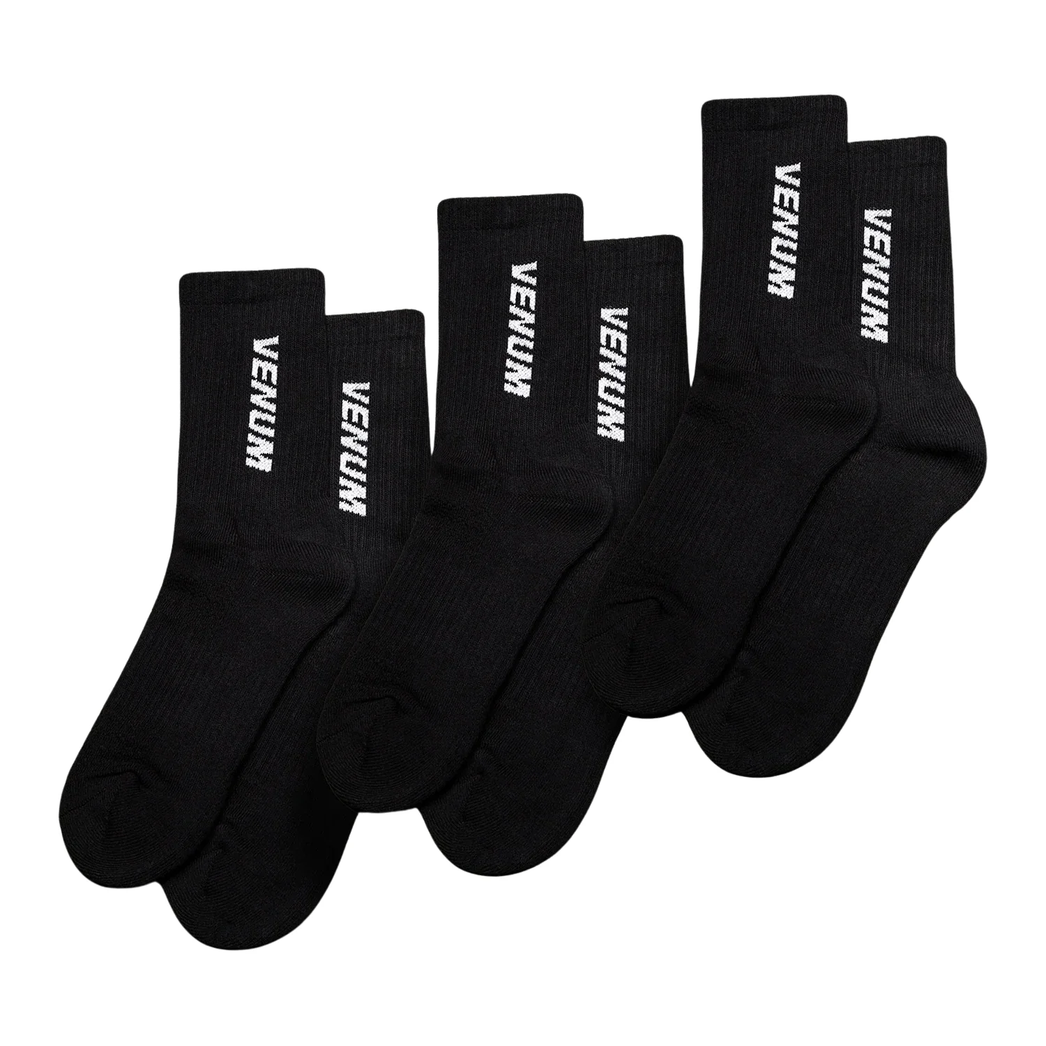 Venum Sokken Essential Zwart/Wit 3 Paar