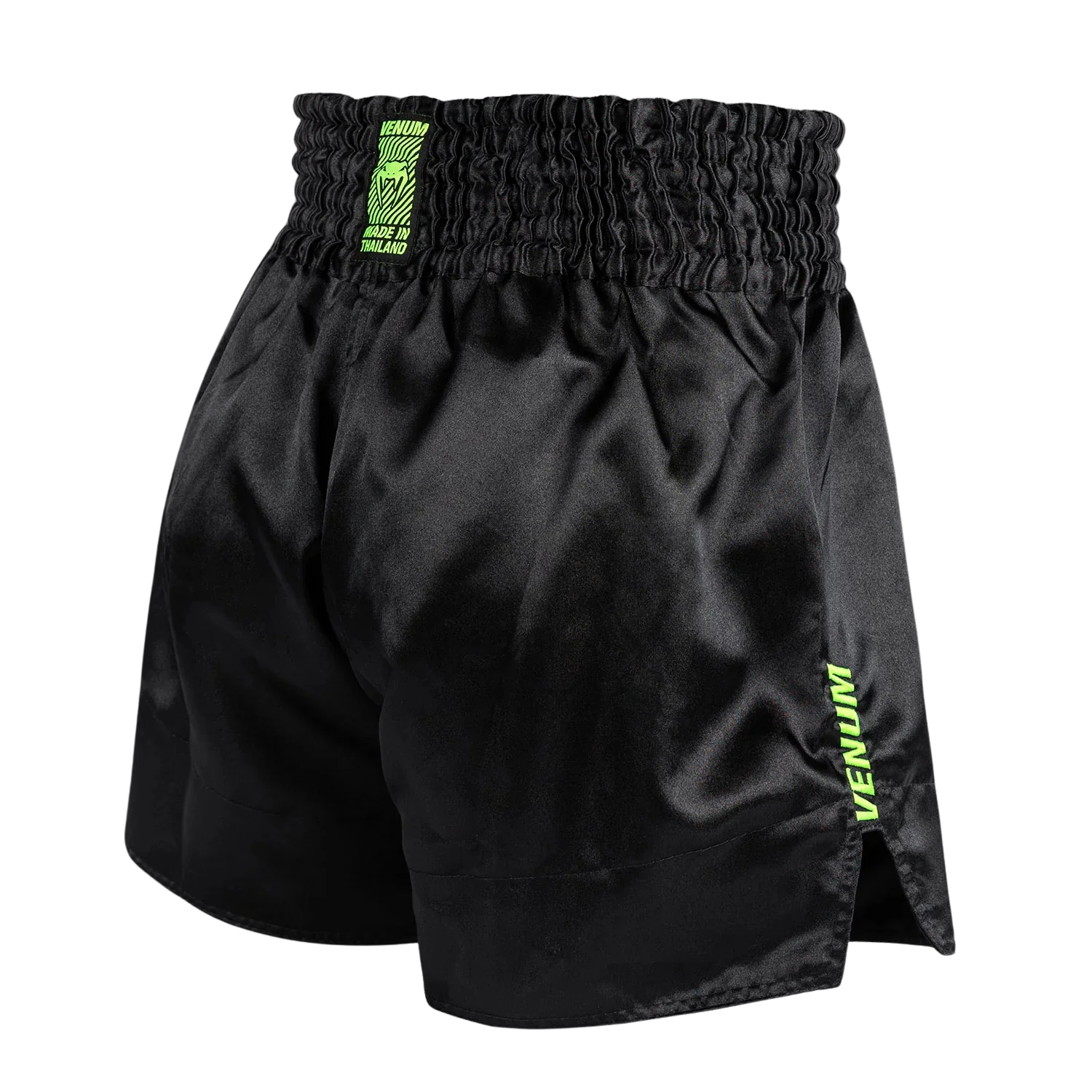 Venum Kickboksshort Classic Evo Muay Thai Zwart/Neon Geel - Image 4
