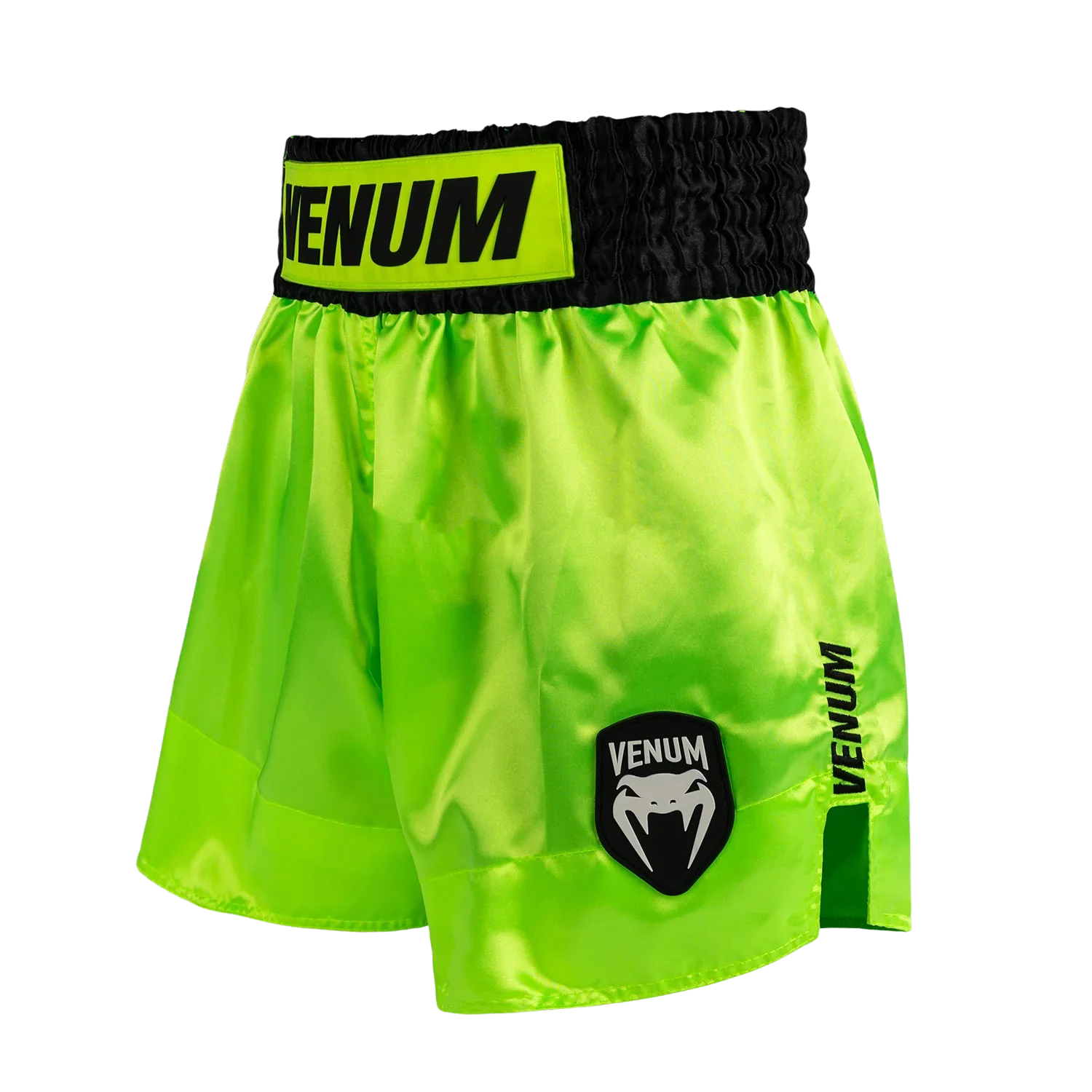Venum Kickboksshort Classic Evo Muay Thai Neon Geel/Zwart - Image 2