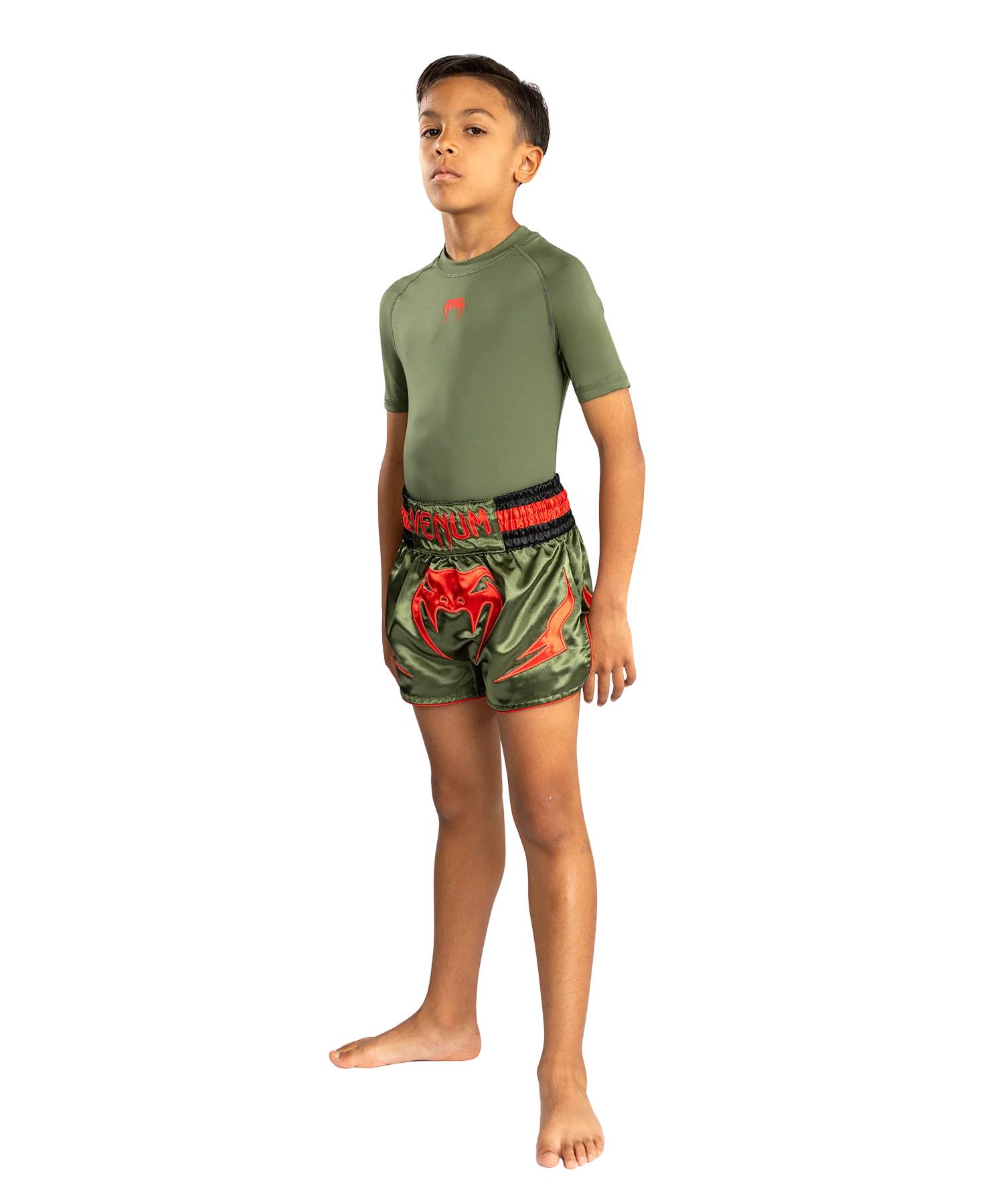 Venum Kickboksshort Inferno Army Groen/Oranje - Image 7