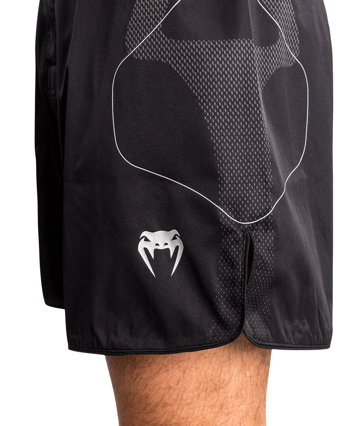 Venum Fightshort Nexus Zwart/Zilver - Image 3