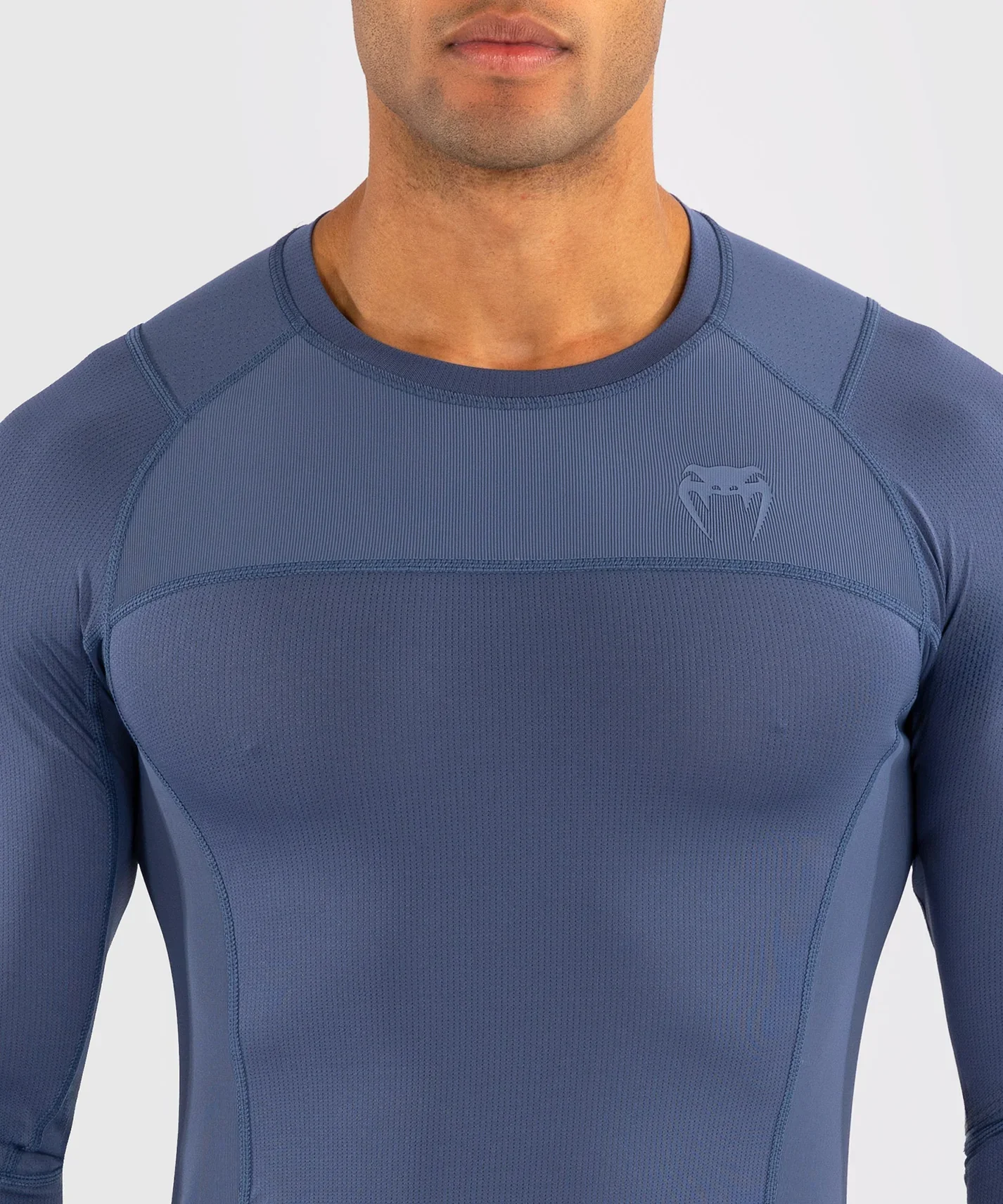 Venum Rashguard G-Fit Air Men's Long Sleeve Foggy Blue - Image 4