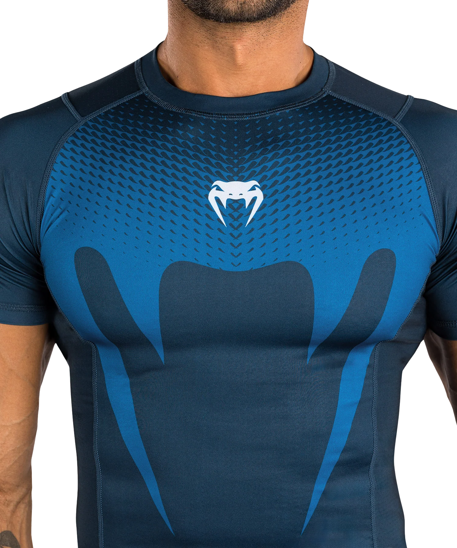 Venum Rashguard No Gi Short Sleeve Indigo - Image 4