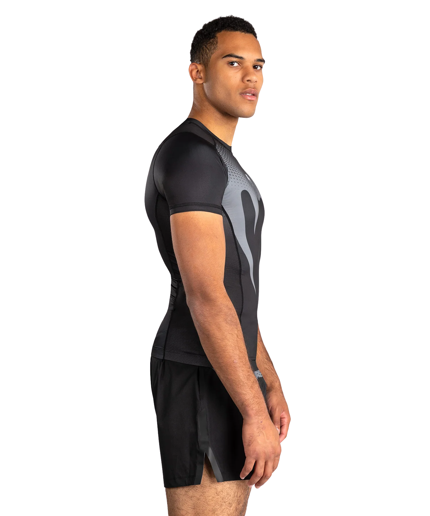 Venum Rashguard No Gi Short Sleeve Zwart/Zilver Grijs - Image 2