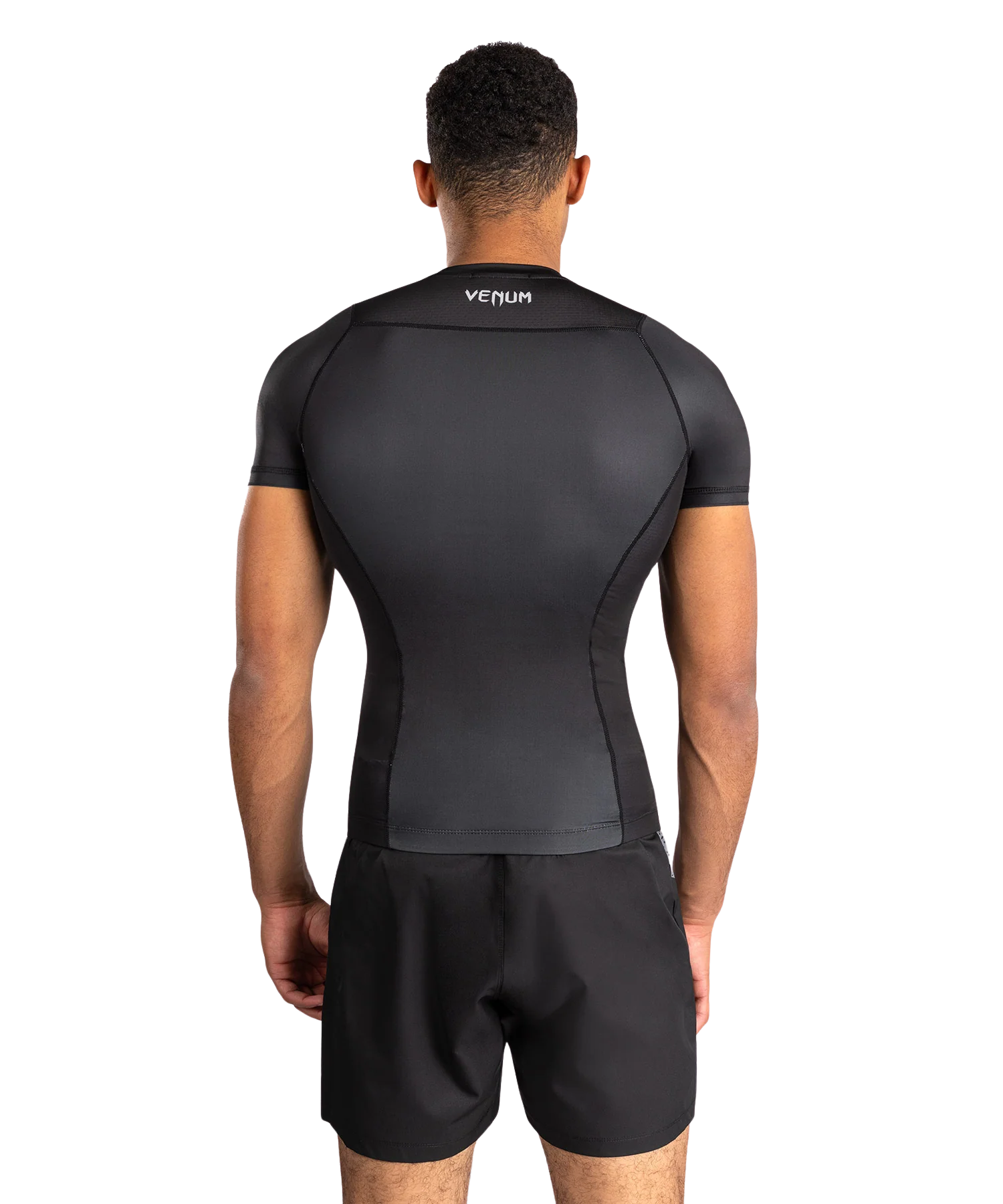 Venum Rashguard No Gi Short Sleeve Zwart/Zilver Grijs - Image 3