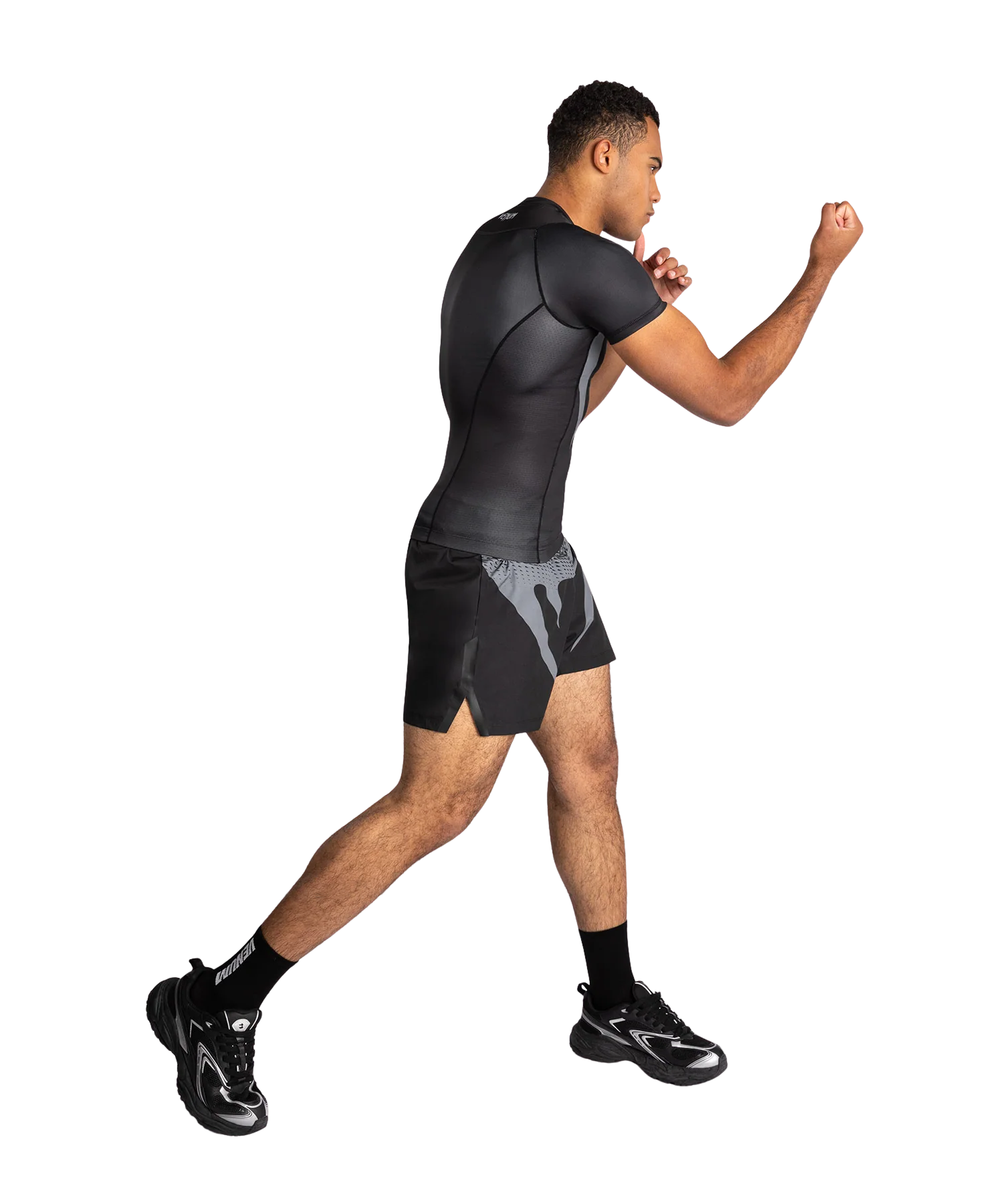 Venum Rashguard No Gi Short Sleeve Zwart/Zilver Grijs - Image 5