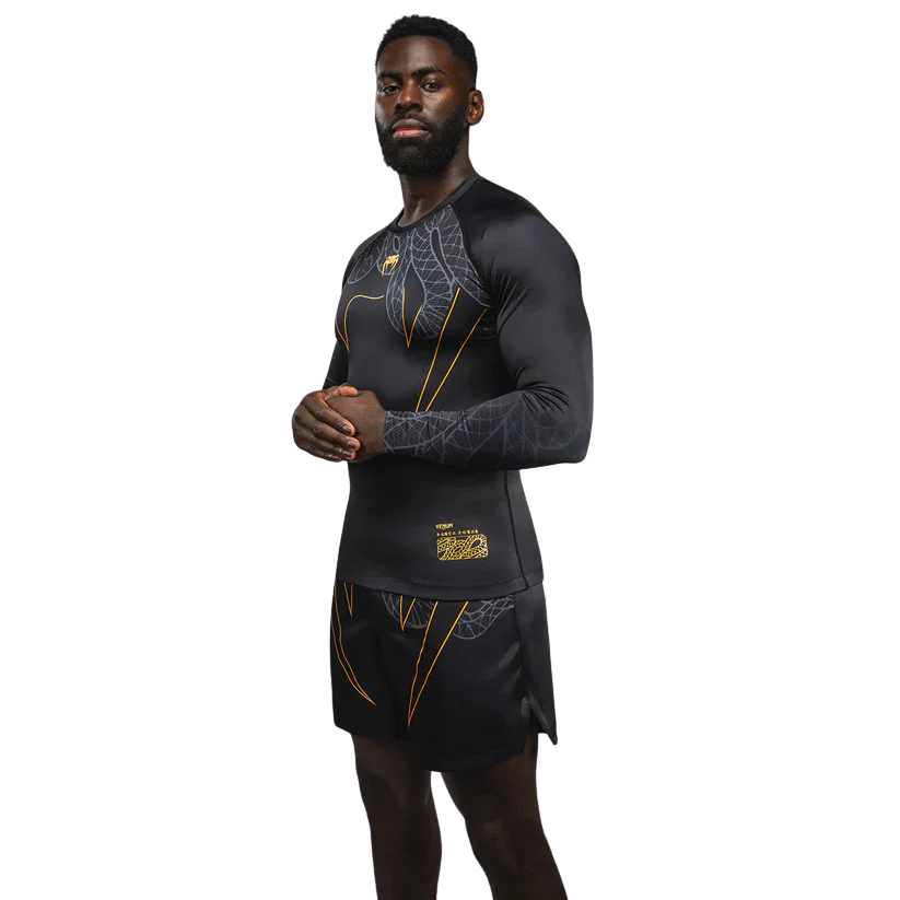 Venum Rashguard Serpenti Long Sleeve Zwart/Zilver/Goud - Image 2
