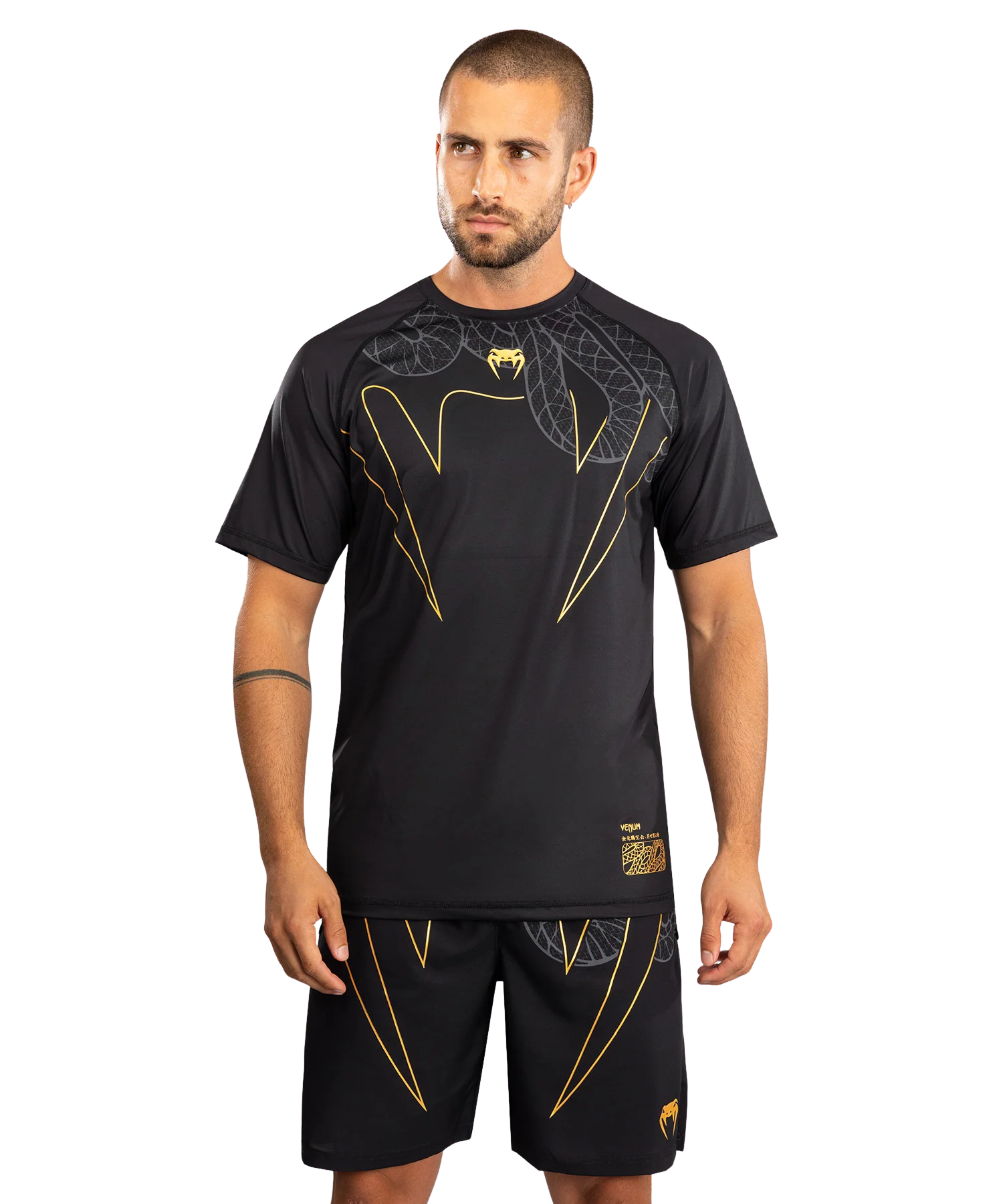 Venum Dry Tech T-shirt Serpenti Zwart/Zilver/Goud