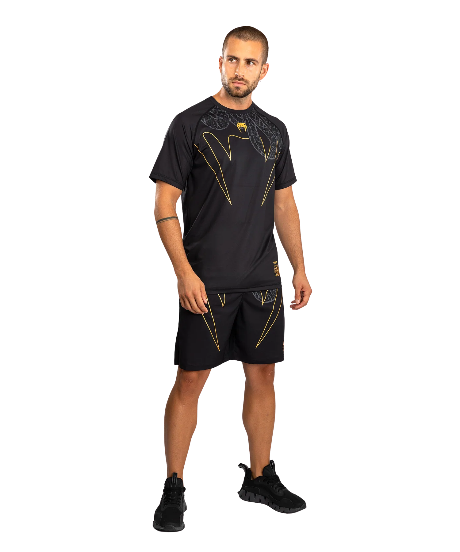 Venum Dry Tech T-shirt Serpenti Zwart/Zilver/Goud - Image 3
