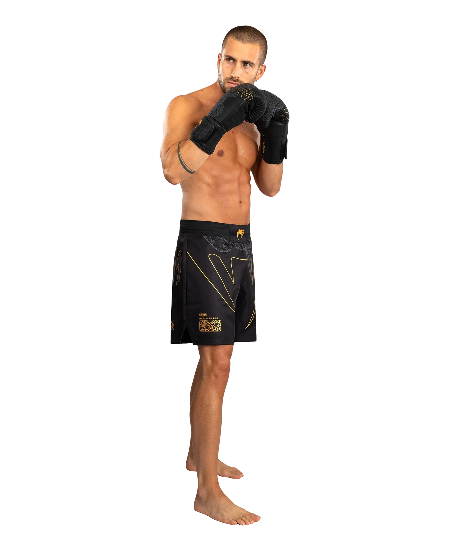 Venum Fightshort Serpenti Zwart/Zilver/Goud - Image 6