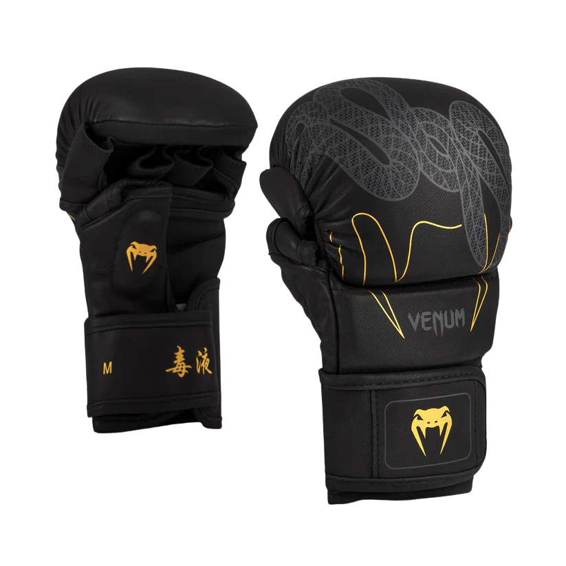 Venum MMA Handschoenen Sparring Serpenti Zwart/Zilver/Goud